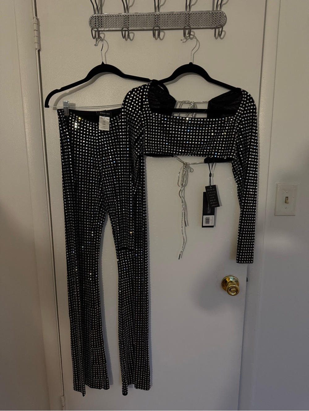 BNWT White Fox Boutique Black Embellished Two-Piece Set - Picture 3 of 8